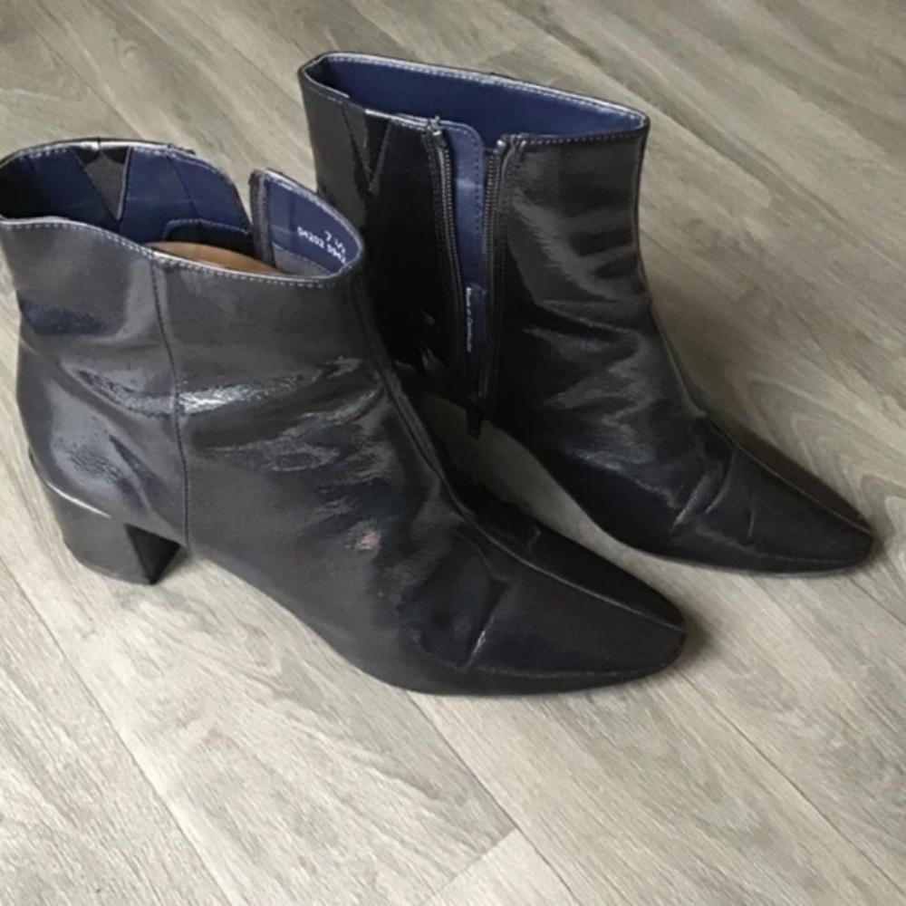 Marks & Spencer Glossy Black Ankle Booties